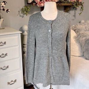 Sweater Daisy Fuentes Gray Button Cardigan Womens Small